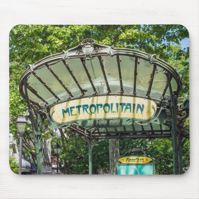Inträde till Metro station i Montmartre - Paris Musmatta (Framsidan)