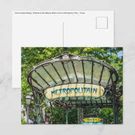 Inträde till Metro station i Montmartre - Paris Vykort