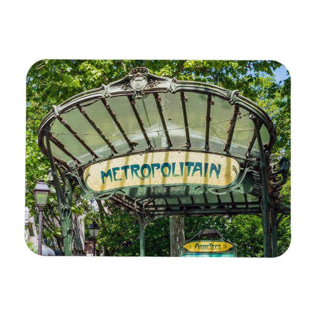 Inträde till Metro station vid Montmartre - Paris Magnet (Horisontell)