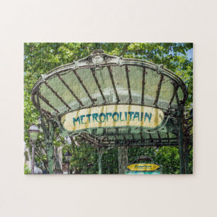 Inträde till Metro station vid Montmartre - Paris Pussel