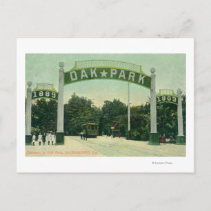 Inträde till Oak Park View Vykort