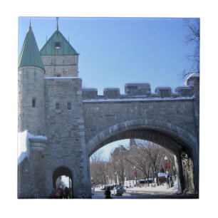 Inträde till Old Quebec City, Quebec, Kanada Kakelplatta