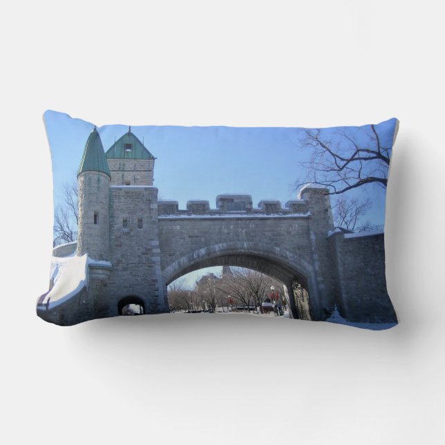 Inträde till Old Quebec City, Quebec, Kanada Lumbarkudde (Framsida)