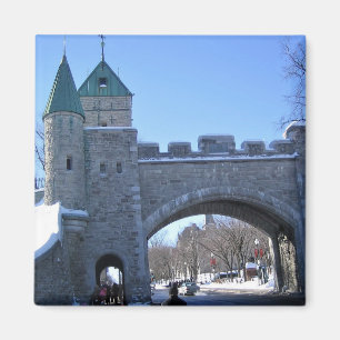 Inträde till Old Quebec City, Quebec, Kanada Magnet