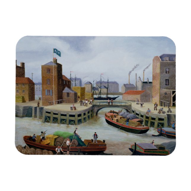 Inträde till Regents Canal Dock Magnet (Horisontell)