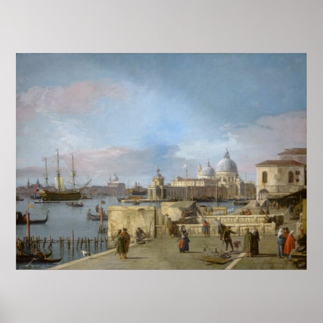 Inträde till storkanalen från Molo, Venedig Poster (Framsidan)