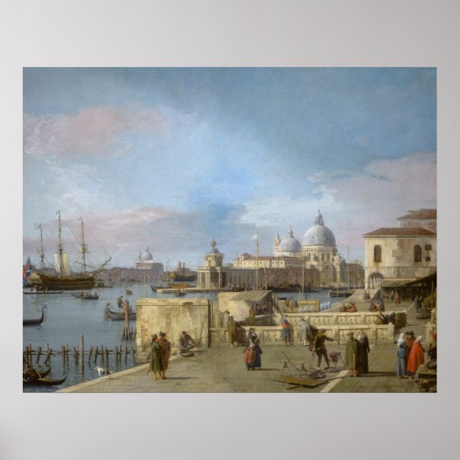 Inträde till storkanalen från Molo, Venedig Poster (Framsidan)