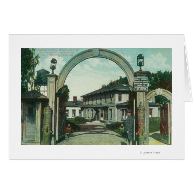 Inträdesvy till Ft. Mason Showing General's Hälsningskort (Framsidan Horizontal)