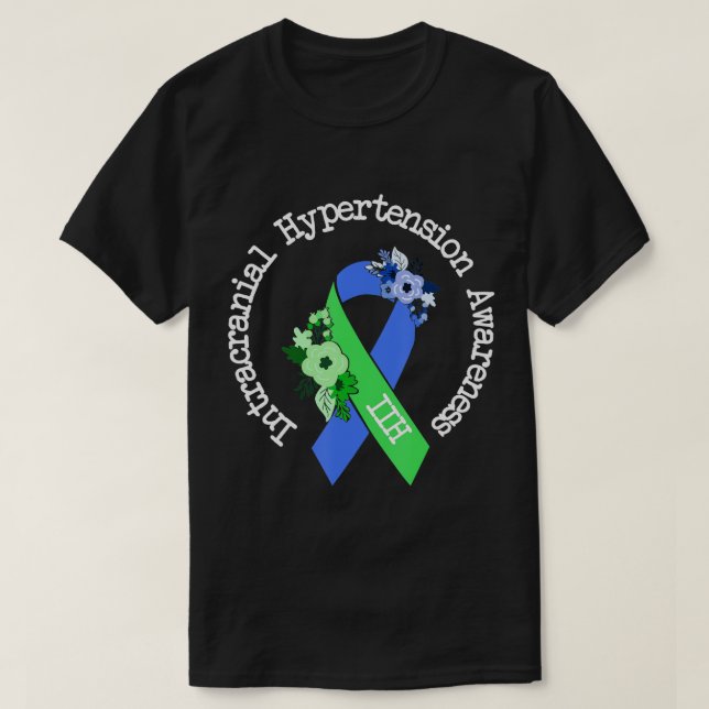 Intrakraniell hypertension IIH Medvetenhet Blue Gr T Shirt (Design framsida)
