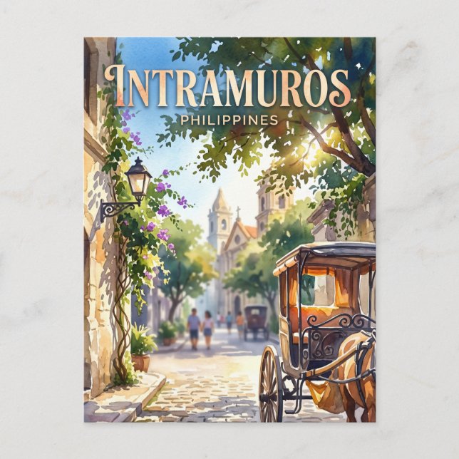 Intramuros, Manila Filippina Vykort (Framsida)