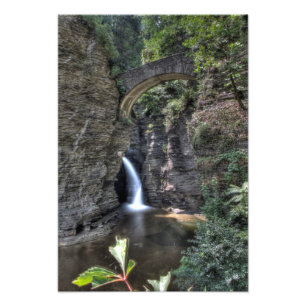 Intrance Cascade, Watkins Glen, New York. Fototryck
