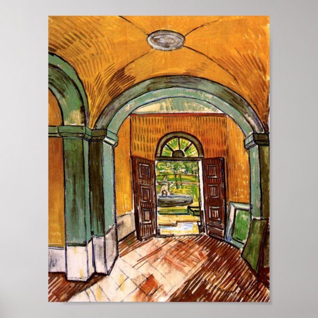 Intrance Hall St-Paul Hospital Van Gogh Fine Art Poster (Framsidan)