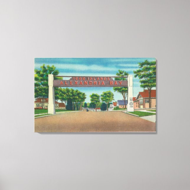 Intrance to Alexandria Bay View Canvastryck (Framsida)