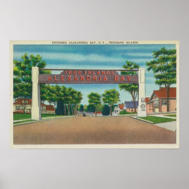 Intrance to Alexandria Bay View Poster (Framsidan)