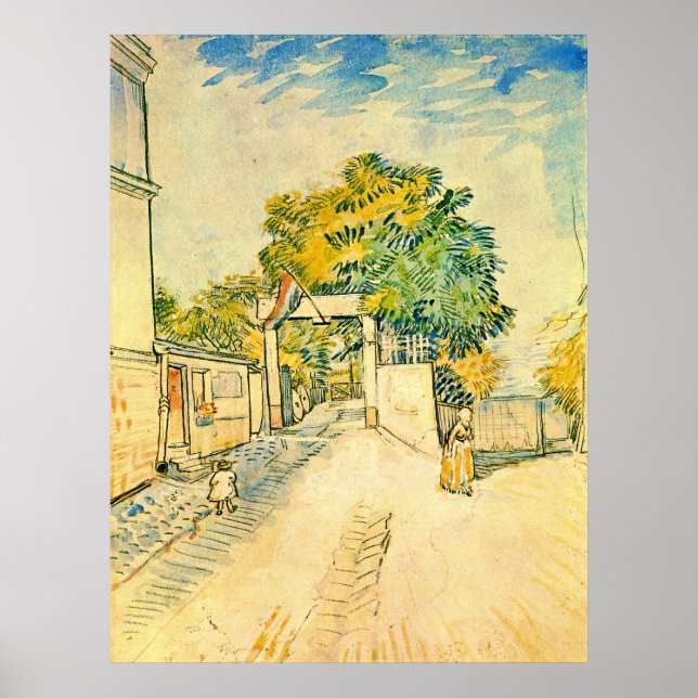 Intrance to Moulin de la Galette by van Gogh Poster (Framsidan)