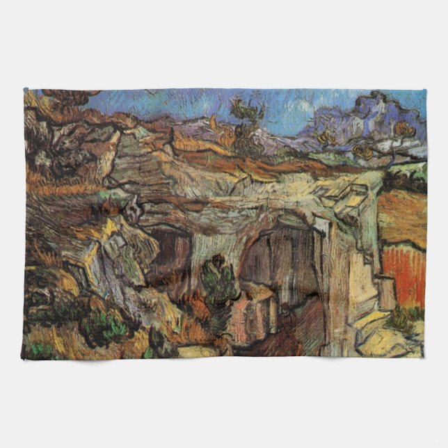 Intrance to Quarry, Saint-Remy av Vincent van Gogh Kökshandduk (Horisontell)