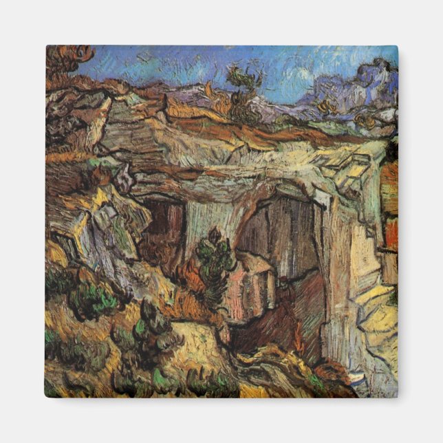 Intrance to Quarry, Saint-Remy av Vincent van Gogh Magnet (Framsidan)