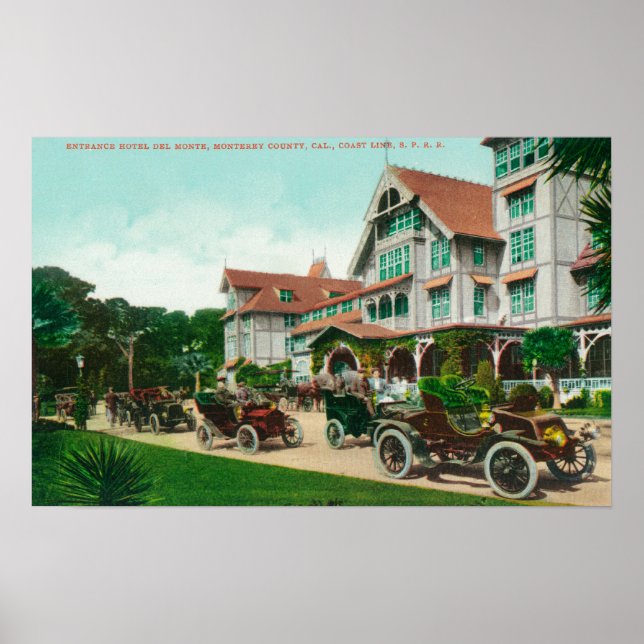Intrance View of Exterior of Hotel del Monte Poster (Framsidan)