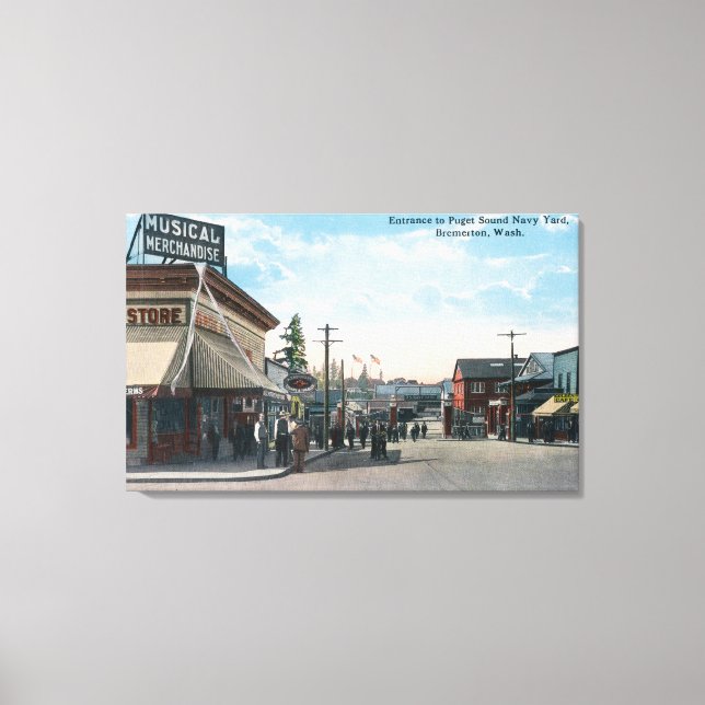 Intrance View to US Navy Frakt Yard Canvastryck (Framsida)