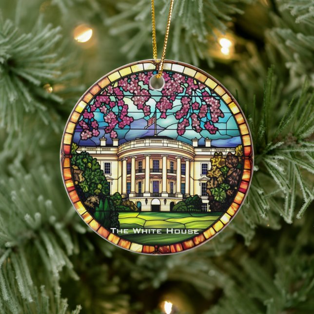 Intrångt prydnadsföremål för glass White House Fam Julgransprydnad Keramik (Träd)