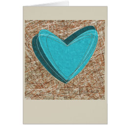 Intrasslat hjärtahälsningkort. Unikt! Hälsningskort