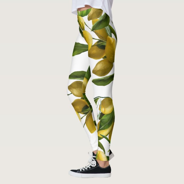 Intressant citronlag leggings (Vänster)