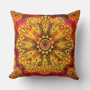 Intressant Golden Mandala Mönster Kudde