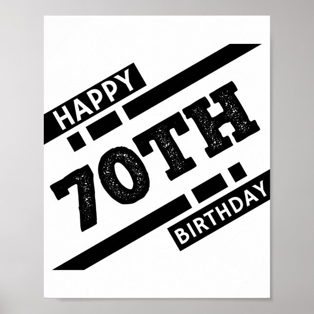 Intressant lycklig 70-årsformat för typografi poster (Framsidan)