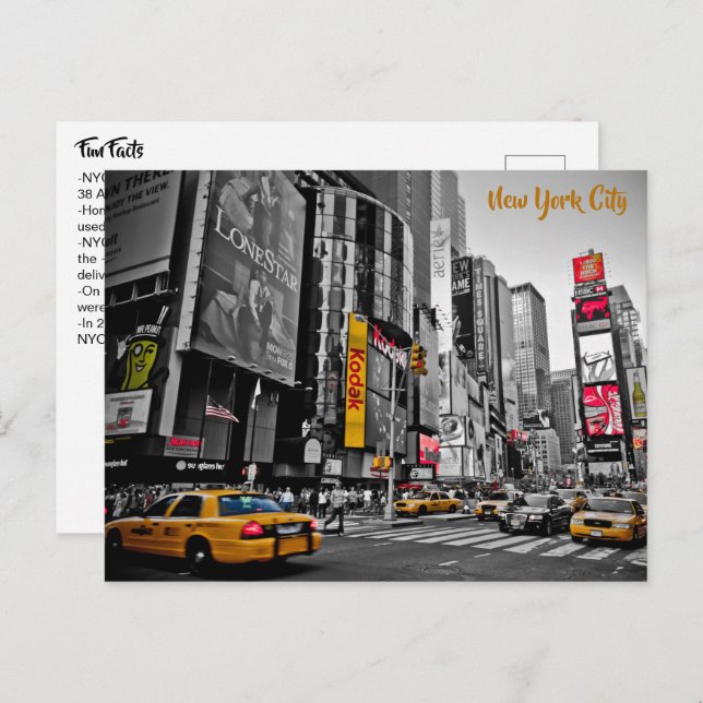 Intressant och Roligt om New York City Vykort (Fram/baksida)