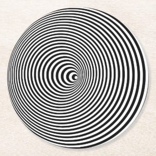 Intressant optisk bild Underlägg nr 6 Papper Rund