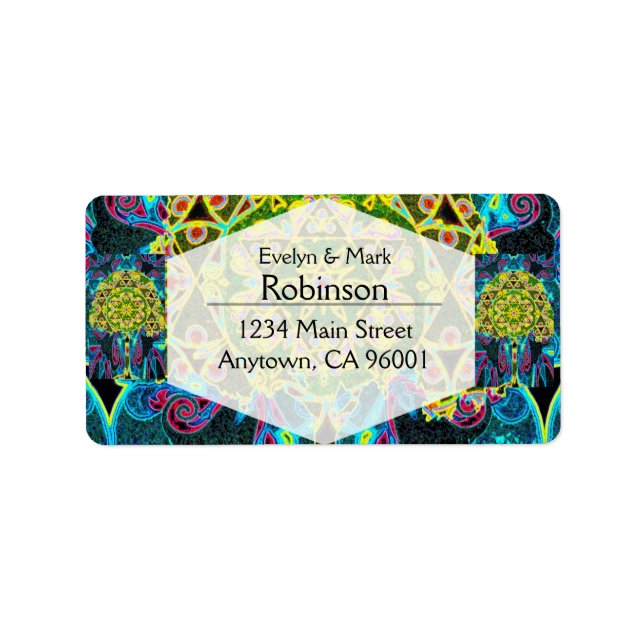 Intressant tittar livets träd adressetikett (Framsidan)