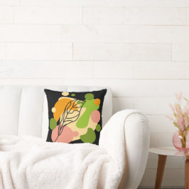 Intressanta abstrakter med löv kudde