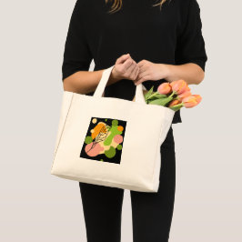 Intressanta abstrakter med löv mini tygkasse