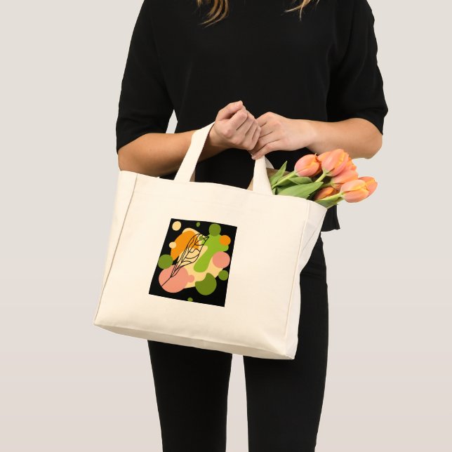 Intressanta abstrakter med löv mini tygkasse (Framsida (produkt))