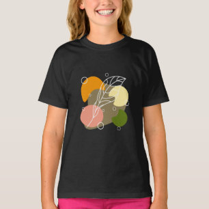 Intressanta abstrakter med löv t shirt