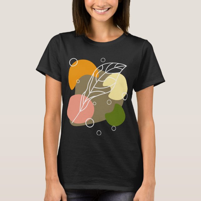 Intressanta abstrakter med löv t shirt (Framsida)