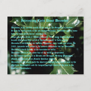 Intressanta fakta om december vykort