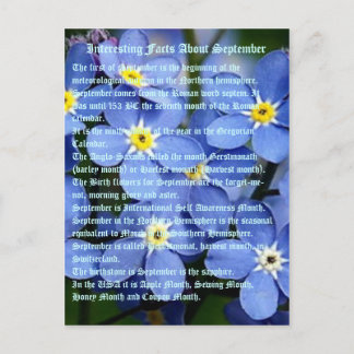 Intressanta fakta om september vykort