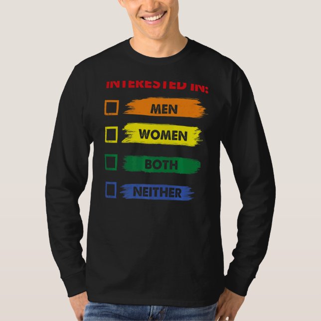 Intresserad LGB-Pride Month Graphic Festiv T Shirt (Framsida)
