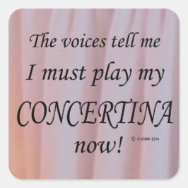 Intresseröst säger att det måste spela kvadratstre fyrkantigt klistermärke