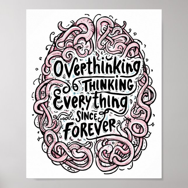 Intricate Abstract Overthinker Typography Poster (Framsidan)