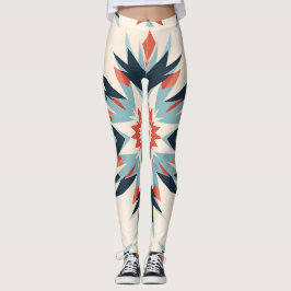 Intricate Blommigt Ikat Medallion Leggings