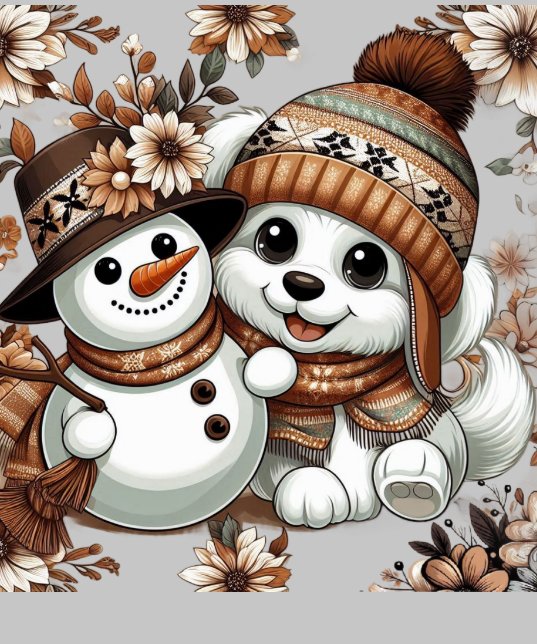 Intricate Blommigt Winter Wonderland: Adabel Hund T Shirt (Krage)