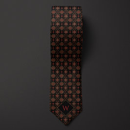 Intricate Burgundy & Black Arabesque Slips