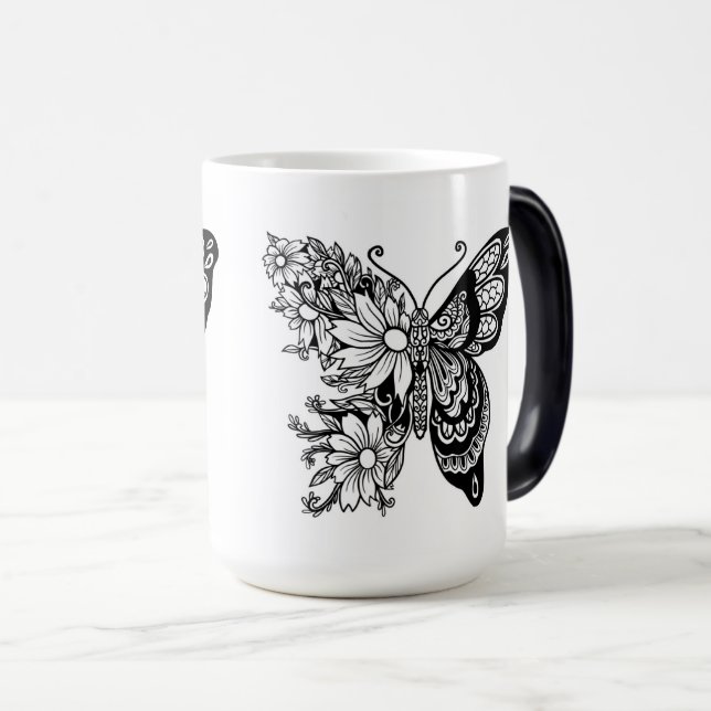 Intricate Butterfly Magisk Mugg (Framsida höger)