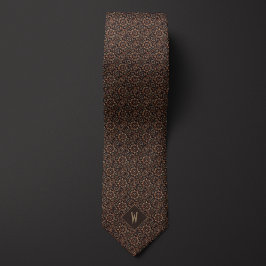 Intricate Copper on Black Mandala Groomsman Slips
