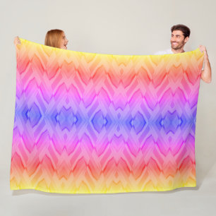 Intricate Coral och Rosa Hues Marble Mönster Fleecefilt