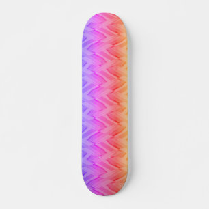 Intricate Coral och Rosa Hues Marble Mönster Mini Skateboard Bräda 18,5 Cm