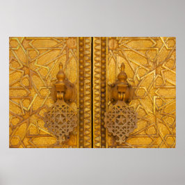 Intricate filigree grind of the Fez palace Poster