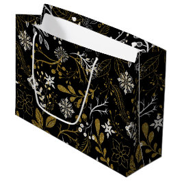 Intricate floral pattern with gold and white 